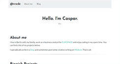 Desktop Screenshot of casparwre.de